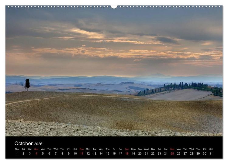Produktbild: Tuscany (High Quality Premium Wall Calendar 2026 DIN A2 landscape),CALVENDO 12 Month Wall Calendar
