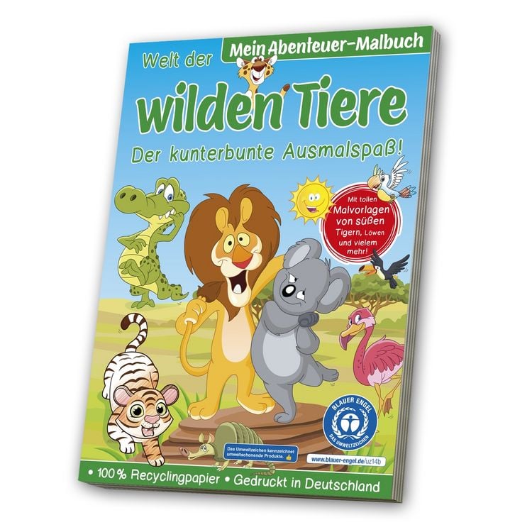 Produktbild: Malbuch Blauer Engel: Wilde Tiere