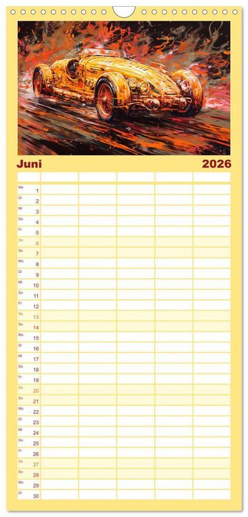 Produktbild: Familienplaner 2026 - Neon Speed mit 5 Spalten (Wandkalender, 21 x 45 cm) CALVENDO