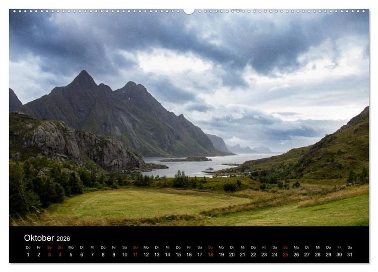 Produktbild: Lofoten - Norwegens magische Inseln (hochwertiger Premium Wandkalender 2026 DIN A2 quer), Kunstdruck in Hochglanz