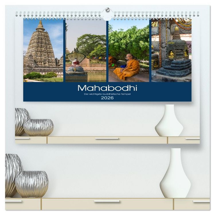 Produktbild: Mahabodhi &ndash; Der wichtigste buddhistische Tempel (hochwertiger Premium Wandkalender 2026 DIN A2 quer), Kunstdruck in Hochglanz