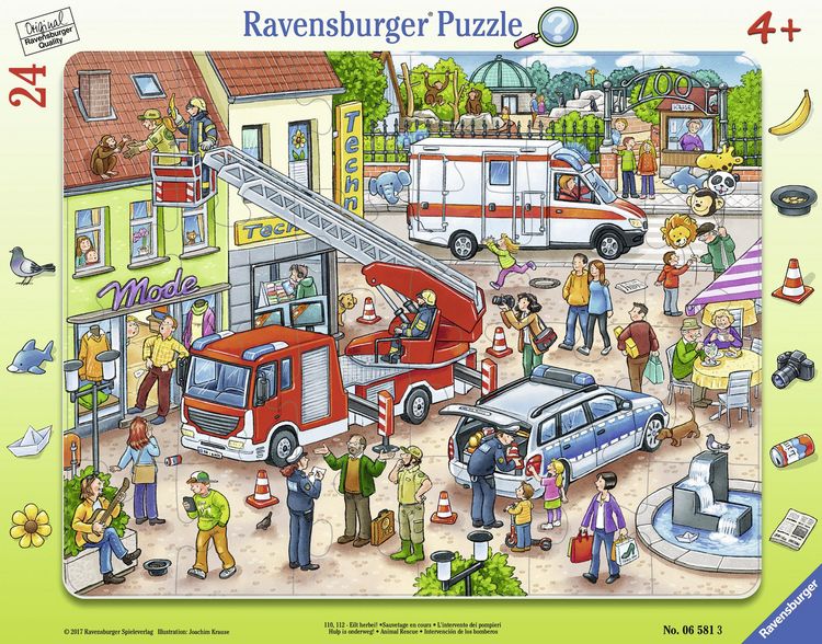 Produktbild: Rahmenpuzzle Ravensburger 110, 112 - Eilt herbei! 24 Teile