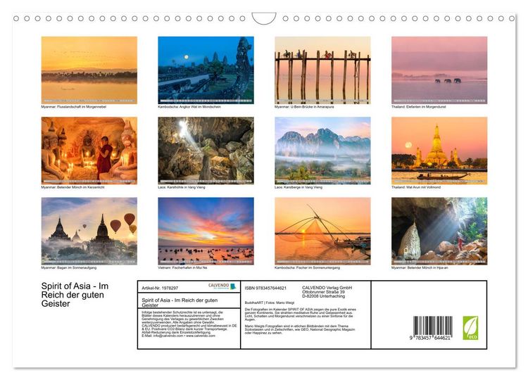 Produktbild: Spirit of Asia - Im Reich der guten Geister (Wandkalender 2026 DIN A3 quer), CALVENDO Monatskalender