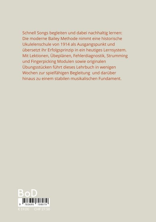 Produktbild: Moderne Ukulele-Selbstlernmethode nach Art von Nelson Burdette Bailey (1914)