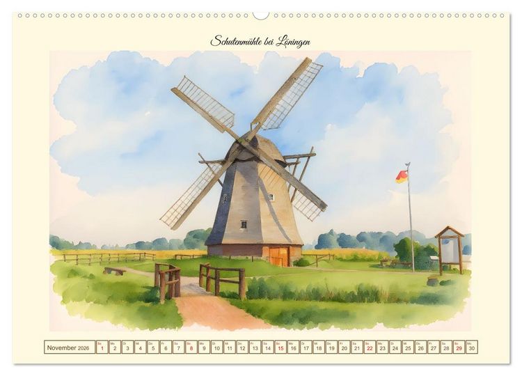Produktbild: Ausfl&uuml;ge im Cloppenburger Land (Wandkalender 2026 DIN A2 quer), CALVENDO Monatskalender