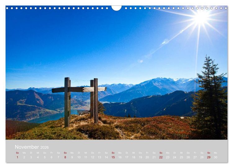 Produktbild: Gr&uuml;&szlig;e aus Zell am See (Wandkalender 2026 DIN A3 quer), CALVENDO Monatskalender