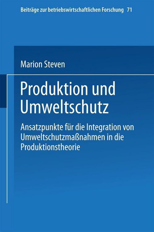Produktbild: Produktion und Umweltschutz
