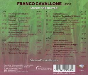 Produktbild: Cavallone:Music For Guitar