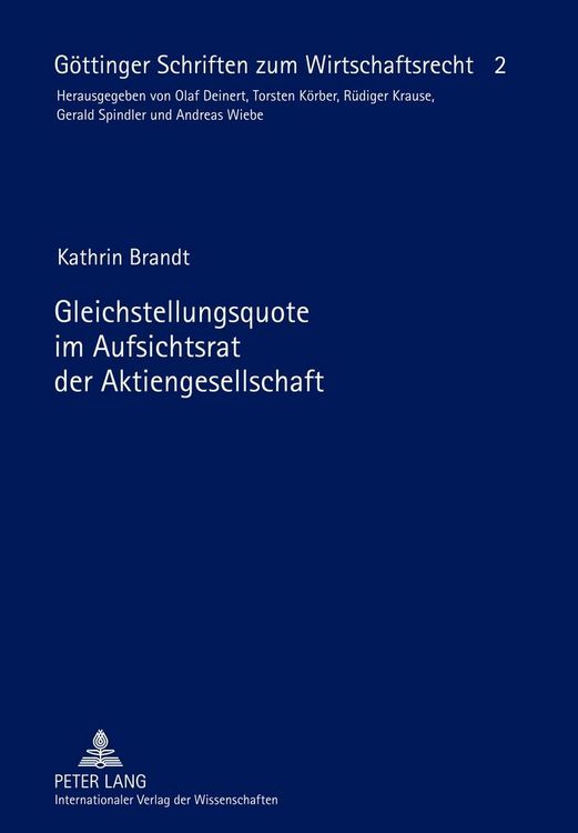 Produktbild: Gleichstellungsquote im Aufsichtsrat der Aktiengesellschaft