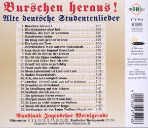 Produktbild: Burschen Heraus !-Alte Deutsche Studentenlieder