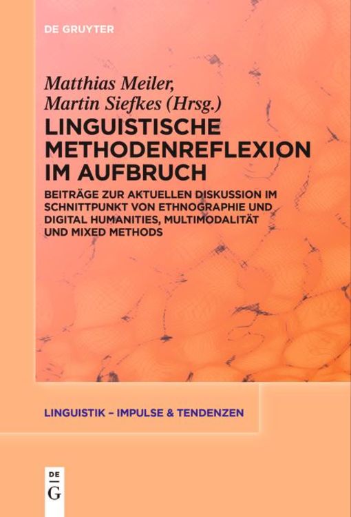 Produktbild: Linguistische Methodenreflexion im Aufbruch