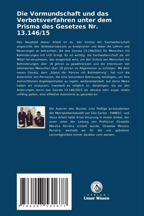 Produktbild: Die Vormundschaft und das Verbotsverfahren unter dem Prisma des Gesetzes Nr. 13.146/15