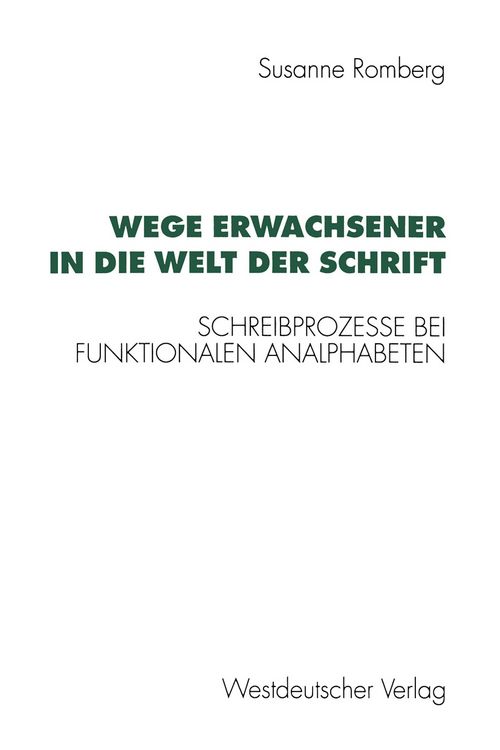 Produktbild: Wege Erwachsener in die Welt der Schrift