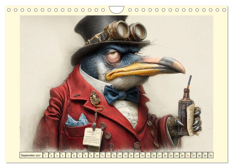 Produktbild: Schr&auml;ge V&ouml;gel. Skurrile Portraits mit Charakter und Charme (Wandkalender 2027 DIN A4 quer), CALVENDO Monatskalender