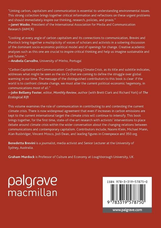 Produktbild: Carbon Capitalism and Communication