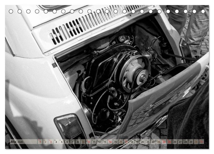 Produktbild: il Cinquecento - Details im Fokus - im Look eines legend&auml;ren Analogfilms (Tischkalender 2026 DIN A5 quer), CALVENDO Monatskalender
