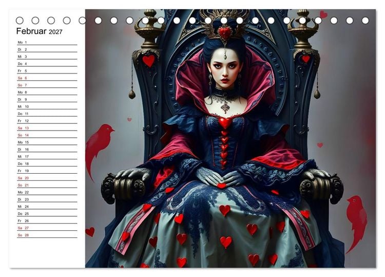 Produktbild: Geheimnisvolle Frauenportr&auml;ts (Tischkalender 2027 DIN A5 quer), CALVENDO Monatskalender