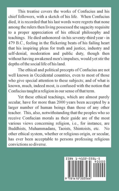 Produktbild: Ethics of Confucius, The