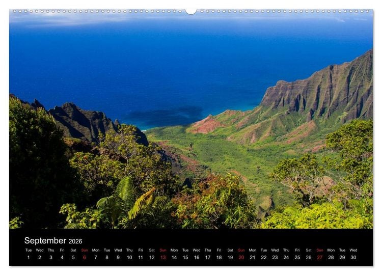 Produktbild: Paradise on Earth HAWAII (High Quality Premium Wall Calendar 2026 DIN A2 landscape),CALVENDO 12 Month Wall Calendar
