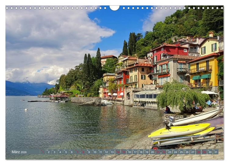 Produktbild: Comer See - Mediterraner Charme in alpiner Landschaft (Wandkalender 2026 DIN A3 quer), CALVENDO Monatskalender