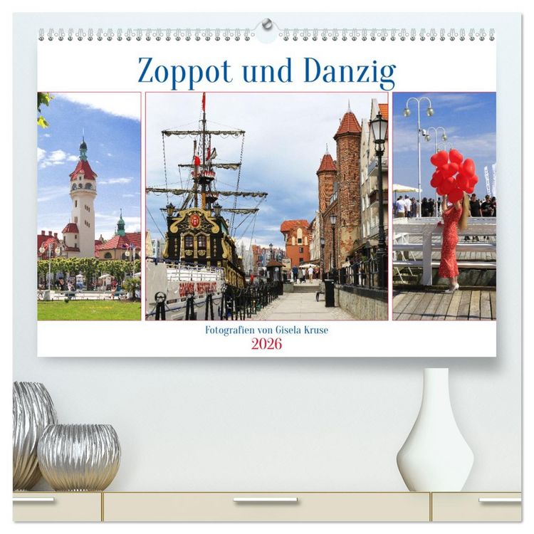 Produktbild: Zoppot und Danzig (hochwertiger Premium Wandkalender 2026 DIN A2 quer), Kunstdruck in Hochglanz
