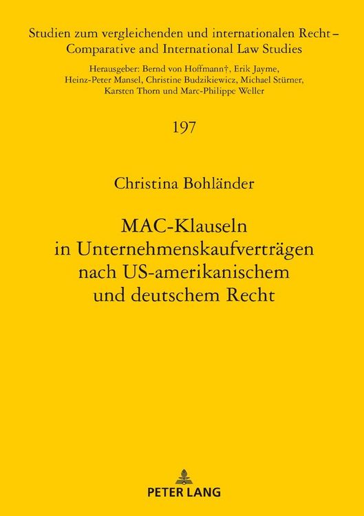 Produktbild: MAC-Klauseln in Unternehmenskaufvertr&auml;gen nach US-amerikanischem und deutschem Recht