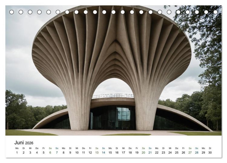 Produktbild: Einsamkeit in Architektur (Tischkalender 2026 DIN A5 quer), CALVENDO Monatskalender