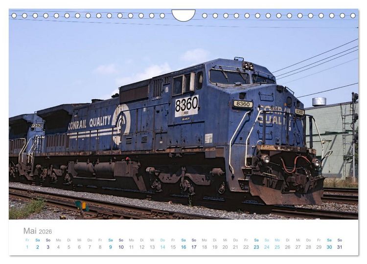 Produktbild: US Diesellokomotiven (Wandkalender 2026 DIN A4 quer), CALVENDO Monatskalender