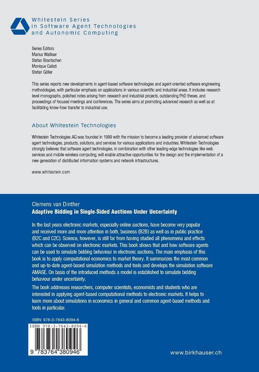Produktbild: Adaptive Bidding in Single-Sided Auctions under Uncertainty