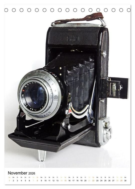 Produktbild: Balgenkameras - Analoge Fotoapparate mit Charme (Tischkalender 2026 DIN A5 hoch), CALVENDO Monatskalender