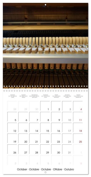 Produktbild: Moments de Piano (Calendrier mural carr&eacute; 2026 30x30 cm) Calendrier double avec une page pour vos prises de notes