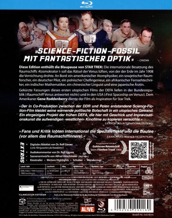 Produktbild: Der schweigende Stern (1959) (Filmjuwelen / DEFA Science Fiction)