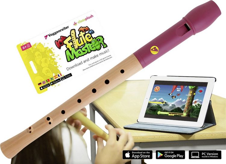 Produktbild: Flute Master (App) mit Blockfl&ouml;te aus Holz-Kunststoff (deutsche Griffweise)