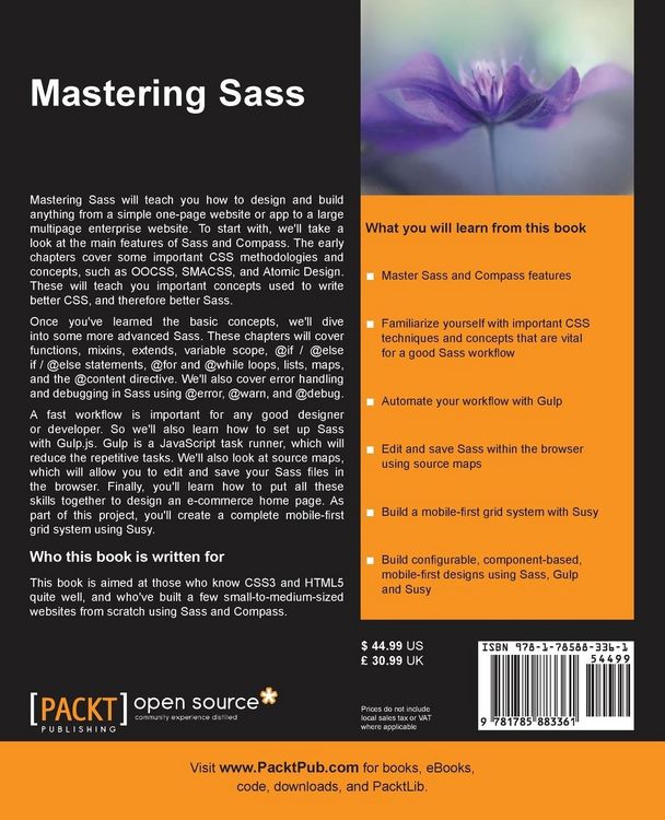 Produktbild: Mastering Sass