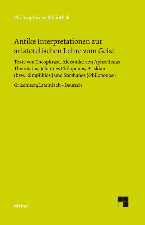 Produktbild: Antike Interpretationen zur aristotelischen Lehre vom Geist