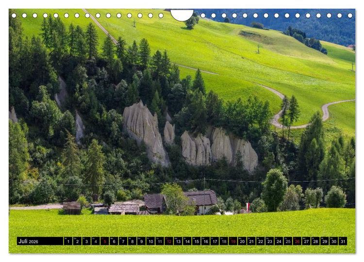 Produktbild: Pustertal - Das gr&uuml;ne Tal S&uuml;dtirols (Wandkalender 2026 DIN A4 quer), CALVENDO Monatskalender