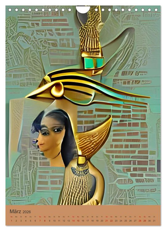 Produktbild: Altes &Auml;gypten - Computertr&auml;ume aus der KI (Wandkalender 2026 DIN A4 hoch), CALVENDO Monatskalender