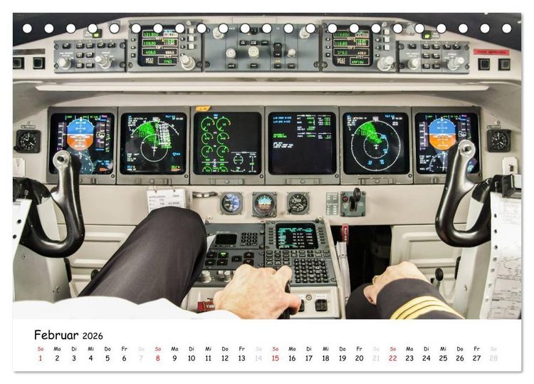 Produktbild: Flight deck - das beste B&uuml;ro (Tischkalender 2026 DIN A5 quer), CALVENDO Monatskalender