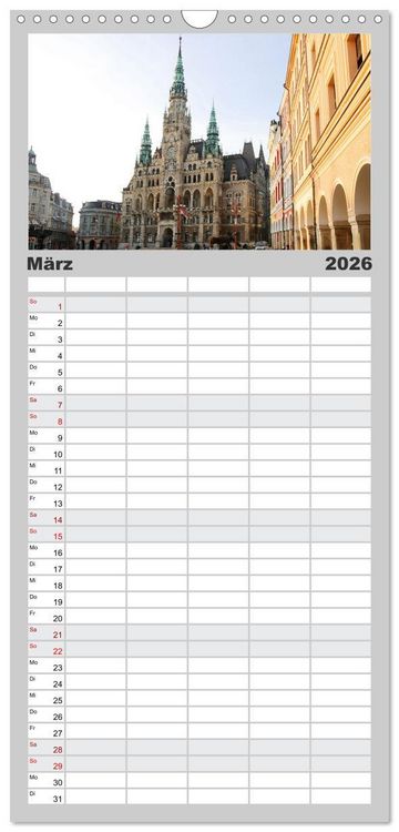 Produktbild: Familienplaner 2026 - Sch&ouml;nes Tschechien - Eine Rundreise mit 5 Spalten (Wandkalender, 21 x 45 cm) CALVENDO