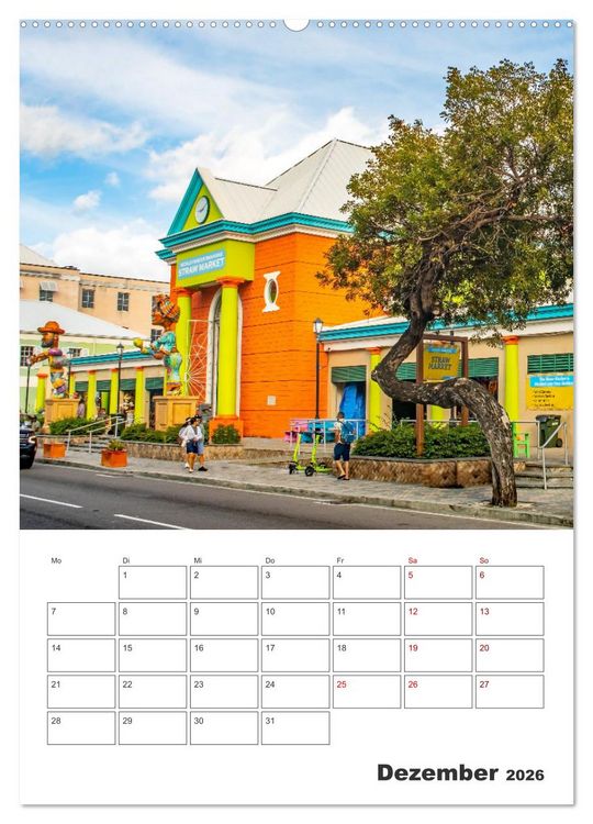 Produktbild: Nassau - Reiseplaner (Wandkalender 2026 DIN A2 hoch), CALVENDO Monatskalender