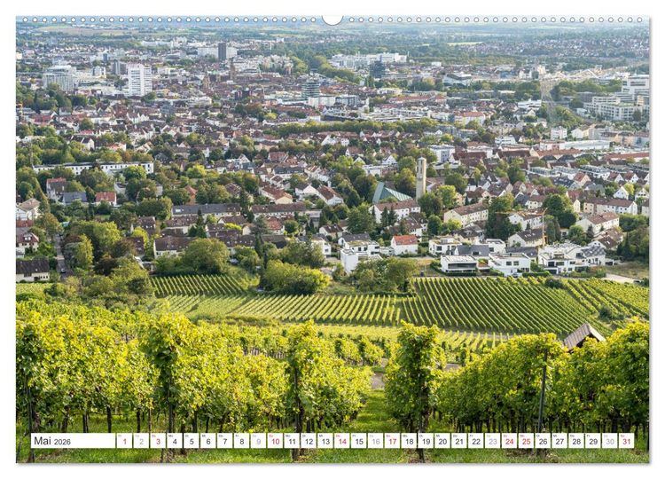 Produktbild: Baden-W&uuml;rttemberg - Heilbronn (hochwertiger Premium Wandkalender 2026 DIN A2 quer), Kunstdruck in Hochglanz