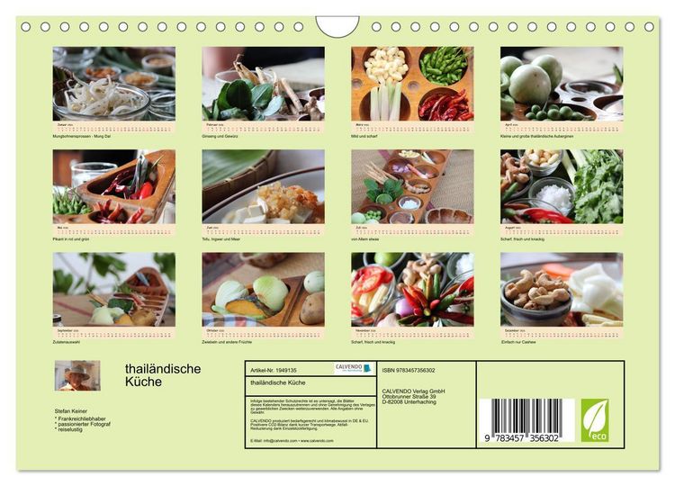 Produktbild: thail&auml;ndische K&uuml;che (Wandkalender 2026 DIN A4 quer), CALVENDO Monatskalender