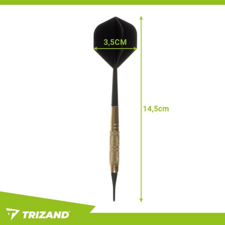 Produktbild: Darts-Set 12-tlg. + Spitzen Trizand 26100