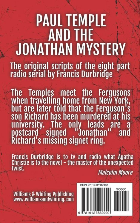 Produktbild: Paul Temple and the Jonathan Mystery (Scripts of the eight part radio serial)