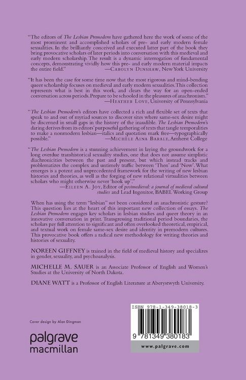 Produktbild: The Lesbian Premodern