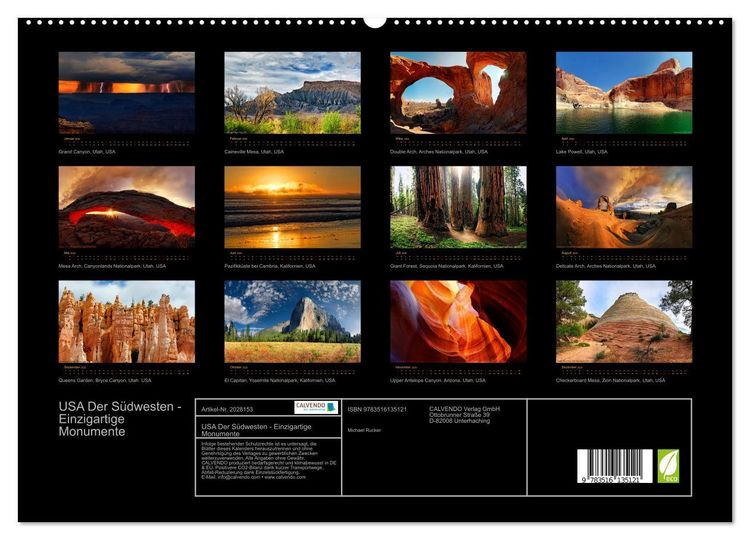 Produktbild: USA Der S&uuml;dwesten - Einzigartige Monumente (hochwertiger Premium Wandkalender 2026 DIN A2 quer), Kunstdruck in Hochglanz