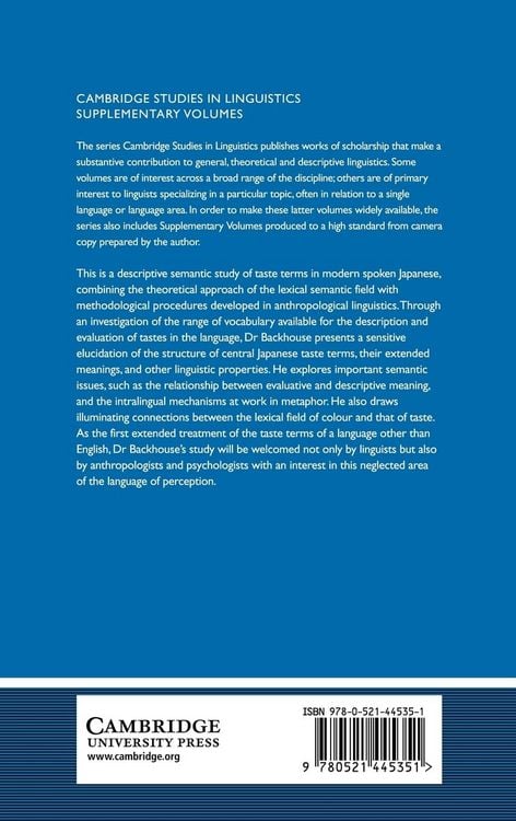 Produktbild: The Lexical Field of Taste