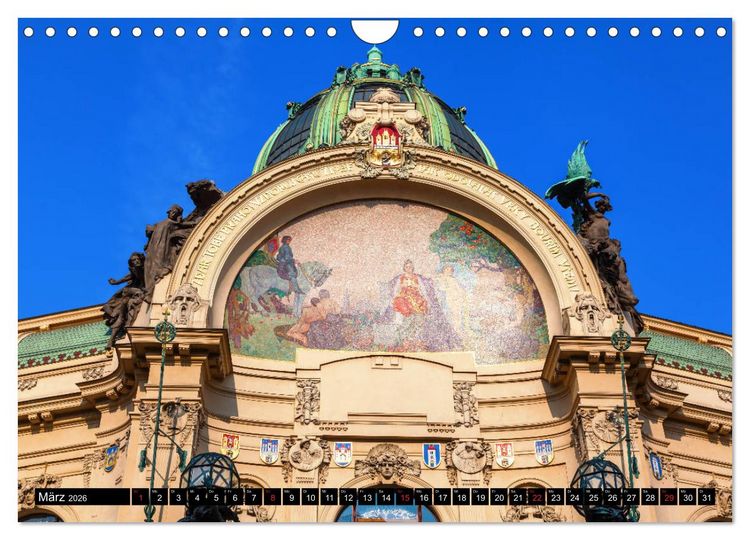 Produktbild: Jugendstilarchitektur - ein Bilderbogen quer durch Europa (Wandkalender 2026 DIN A4 quer), CALVENDO Monatskalender
