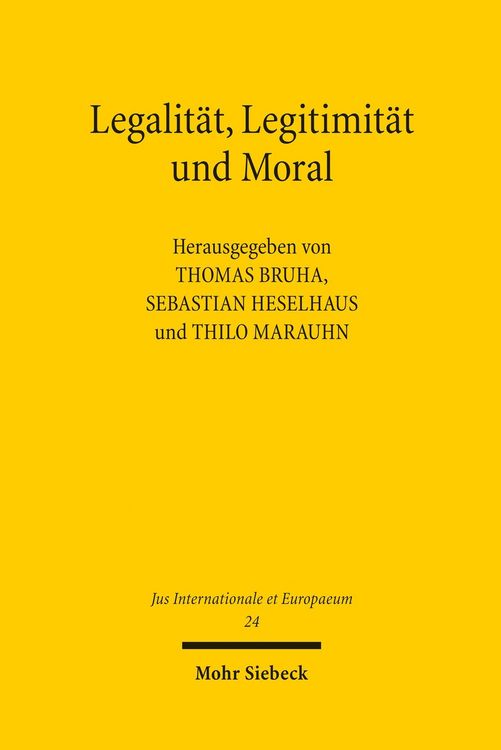 Produktbild: Legalit&auml;t, Legitimit&auml;t und Moral