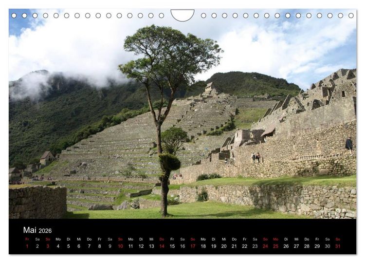 Produktbild: Machu Picchu - Die Stadt in den Wolken (Wandkalender 2026 DIN A4 quer), CALVENDO Monatskalender